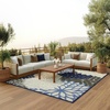 image:imageNourison Home Aloha Natural 3 x 5 Area Rug  Easy Clean Non Shedding Bed Room Living Room Dining Room Kitchen 3 x 5Blue Multicolor