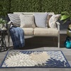 image:imageNourison Home Aloha Natural 3 x 5 Area Rug  Easy Clean Non Shedding Bed Room Living Room Dining Room Kitchen 3 x 5Blue Multicolor