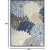 image:imageNourison Home Aloha Natural 3 x 5 Area Rug  Easy Clean Non Shedding Bed Room Living Room Dining Room Kitchen 3 x 5Blue Multicolor