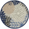 image:imageNourison Home Aloha Natural 3 x 5 Area Rug  Easy Clean Non Shedding Bed Room Living Room Dining Room Kitchen 3 x 5Blue Multicolor