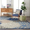 image:imageNourison Home Aloha Natural 3 x 5 Area Rug  Easy Clean Non Shedding Bed Room Living Room Dining Room Kitchen 3 x 5Blue Multicolor
