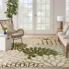 image:imageNourison Home Aloha Natural 3 x 5 Area Rug  Easy Clean Non Shedding Bed Room Living Room Dining Room Kitchen 3 x 5Ivory Green