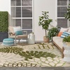 image:imageNourison Home Aloha Natural 3 x 5 Area Rug  Easy Clean Non Shedding Bed Room Living Room Dining Room Kitchen 3 x 5Ivory Green