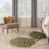 image:imageNourison Home Aloha Natural 3 x 5 Area Rug  Easy Clean Non Shedding Bed Room Living Room Dining Room Kitchen 3 x 5Ivory Green