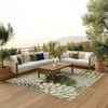 image:imageNourison Home Aloha Natural 3 x 5 Area Rug  Easy Clean Non Shedding Bed Room Living Room Dining Room Kitchen 3 x 5Ivory Green