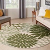 image:imageNourison Home Aloha Natural 3 x 5 Area Rug  Easy Clean Non Shedding Bed Room Living Room Dining Room Kitchen 3 x 5Ivory Green
