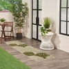 image:imageNourison Home Aloha Natural 3 x 5 Area Rug  Easy Clean Non Shedding Bed Room Living Room Dining Room Kitchen 3 x 5Ivory Green