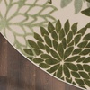 image:imageNourison Home Aloha Natural 3 x 5 Area Rug  Easy Clean Non Shedding Bed Room Living Room Dining Room Kitchen 3 x 5Ivory Green