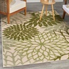 image:imageNourison Home Aloha Natural 3 x 5 Area Rug  Easy Clean Non Shedding Bed Room Living Room Dining Room Kitchen 3 x 5Ivory Green