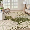 image:imageNourison Home Aloha Natural 3 x 5 Area Rug  Easy Clean Non Shedding Bed Room Living Room Dining Room Kitchen 3 x 5Ivory Green