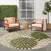 image:imageNourison Home Aloha Natural 3 x 5 Area Rug  Easy Clean Non Shedding Bed Room Living Room Dining Room Kitchen 3 x 5Ivory Green