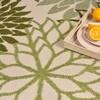 image:imageNourison Home Aloha Natural 3 x 5 Area Rug  Easy Clean Non Shedding Bed Room Living Room Dining Room Kitchen 3 x 5Ivory Green