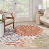 image:imageNourison Home Aloha Natural 3 x 5 Area Rug  Easy Clean Non Shedding Bed Room Living Room Dining Room Kitchen 3 x 5Ivory Multicolor