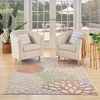 image:imageNourison Home Aloha Natural 3 x 5 Area Rug  Easy Clean Non Shedding Bed Room Living Room Dining Room Kitchen 3 x 5Ivory Multicolor