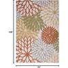 image:imageNourison Home Aloha Natural 3 x 5 Area Rug  Easy Clean Non Shedding Bed Room Living Room Dining Room Kitchen 3 x 5Ivory Multicolor