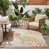 image:imageNourison Home Aloha Natural 3 x 5 Area Rug  Easy Clean Non Shedding Bed Room Living Room Dining Room Kitchen 3 x 5Ivory Multicolor