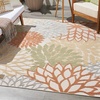 image:imageNourison Home Aloha Natural 3 x 5 Area Rug  Easy Clean Non Shedding Bed Room Living Room Dining Room Kitchen 3 x 5Ivory Multicolor
