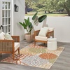 image:imageNourison Home Aloha Natural 3 x 5 Area Rug  Easy Clean Non Shedding Bed Room Living Room Dining Room Kitchen 3 x 5Ivory Multicolor
