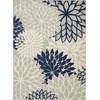 image:imageNourison Home Aloha Natural 3 x 5 Area Rug  Easy Clean Non Shedding Bed Room Living Room Dining Room Kitchen 3 x 5Ivory Navy