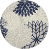 image:imageNourison Home Aloha Natural 3 x 5 Area Rug  Easy Clean Non Shedding Bed Room Living Room Dining Room Kitchen 3 x 5Ivory Navy