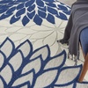 image:imageNourison Home Aloha Natural 3 x 5 Area Rug  Easy Clean Non Shedding Bed Room Living Room Dining Room Kitchen 3 x 5Ivory Navy