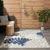 image:imageNourison Home Aloha Natural 3 x 5 Area Rug  Easy Clean Non Shedding Bed Room Living Room Dining Room Kitchen 3 x 5Ivory Navy