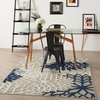 image:imageNourison Home Aloha Natural 3 x 5 Area Rug  Easy Clean Non Shedding Bed Room Living Room Dining Room Kitchen 3 x 5Ivory Navy