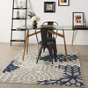 image:imageNourison Home Aloha Natural 3 x 5 Area Rug  Easy Clean Non Shedding Bed Room Living Room Dining Room Kitchen 3 x 5Ivory Navy