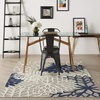 image:imageNourison Home Aloha Natural 3 x 5 Area Rug  Easy Clean Non Shedding Bed Room Living Room Dining Room Kitchen 3 x 5Ivory Navy