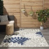 image:imageNourison Home Aloha Natural 3 x 5 Area Rug  Easy Clean Non Shedding Bed Room Living Room Dining Room Kitchen 3 x 5Ivory Navy