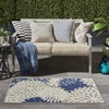 image:imageNourison Home Aloha Natural 3 x 5 Area Rug  Easy Clean Non Shedding Bed Room Living Room Dining Room Kitchen 3 x 5Ivory Navy
