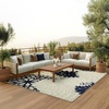 image:imageNourison Home Aloha Natural 3 x 5 Area Rug  Easy Clean Non Shedding Bed Room Living Room Dining Room Kitchen 3 x 5Ivory Navy