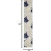 image:imageNourison Home Aloha Natural 3 x 5 Area Rug  Easy Clean Non Shedding Bed Room Living Room Dining Room Kitchen 3 x 5Ivory Navy