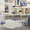 image:imageNourison Home Aloha Natural 3 x 5 Area Rug  Easy Clean Non Shedding Bed Room Living Room Dining Room Kitchen 3 x 5Ivory Navy