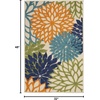 image:imageNourison Home Aloha Natural 3 x 5 Area Rug  Easy Clean Non Shedding Bed Room Living Room Dining Room Kitchen 3 x 5Multi Color
