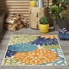 image:imageNourison Home Aloha Natural 3 x 5 Area Rug  Easy Clean Non Shedding Bed Room Living Room Dining Room Kitchen 3 x 5Multi Color