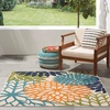 image:imageNourison Home Aloha Natural 3 x 5 Area Rug  Easy Clean Non Shedding Bed Room Living Room Dining Room Kitchen 3 x 5Multi Color