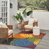 image:imageNourison Home Aloha Natural 3 x 5 Area Rug  Easy Clean Non Shedding Bed Room Living Room Dining Room Kitchen 3 x 5Navy Multicolor