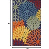 image:imageNourison Home Aloha Natural 3 x 5 Area Rug  Easy Clean Non Shedding Bed Room Living Room Dining Room Kitchen 3 x 5Navy Multicolor