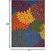 image:imageNourison Home Aloha Natural 3 x 5 Area Rug  Easy Clean Non Shedding Bed Room Living Room Dining Room Kitchen 3 x 5Navy Multicolor