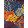 image:imageNourison Home Aloha Natural 3 x 5 Area Rug  Easy Clean Non Shedding Bed Room Living Room Dining Room Kitchen 3 x 5Navy Multicolor