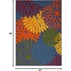 image:imageNourison Home Aloha Natural 3 x 5 Area Rug  Easy Clean Non Shedding Bed Room Living Room Dining Room Kitchen 3 x 5Navy Multicolor