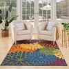 image:imageNourison Home Aloha Natural 3 x 5 Area Rug  Easy Clean Non Shedding Bed Room Living Room Dining Room Kitchen 3 x 5Navy Multicolor