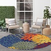 image:imageNourison Home Aloha Natural 3 x 5 Area Rug  Easy Clean Non Shedding Bed Room Living Room Dining Room Kitchen 3 x 5Navy Multicolor