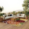 image:imageNourison Home Aloha Natural 3 x 5 Area Rug  Easy Clean Non Shedding Bed Room Living Room Dining Room Kitchen 3 x 5Red Multicolor