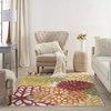 image:imageNourison Home Aloha Natural 3 x 5 Area Rug  Easy Clean Non Shedding Bed Room Living Room Dining Room Kitchen 3 x 5Red Multicolor
