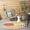 image:imageNourison Home Aloha Natural 3 x 5 Area Rug  Easy Clean Non Shedding Bed Room Living Room Dining Room Kitchen 3 x 5Red Multicolor