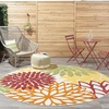 image:imageNourison Home Aloha Natural 3 x 5 Area Rug  Easy Clean Non Shedding Bed Room Living Room Dining Room Kitchen 3 x 5Red Multicolor
