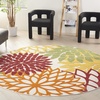 image:imageNourison Home Aloha Natural 3 x 5 Area Rug  Easy Clean Non Shedding Bed Room Living Room Dining Room Kitchen 3 x 5Red Multicolor
