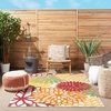 image:imageNourison Home Aloha Natural 3 x 5 Area Rug  Easy Clean Non Shedding Bed Room Living Room Dining Room Kitchen 3 x 5Red Multicolor